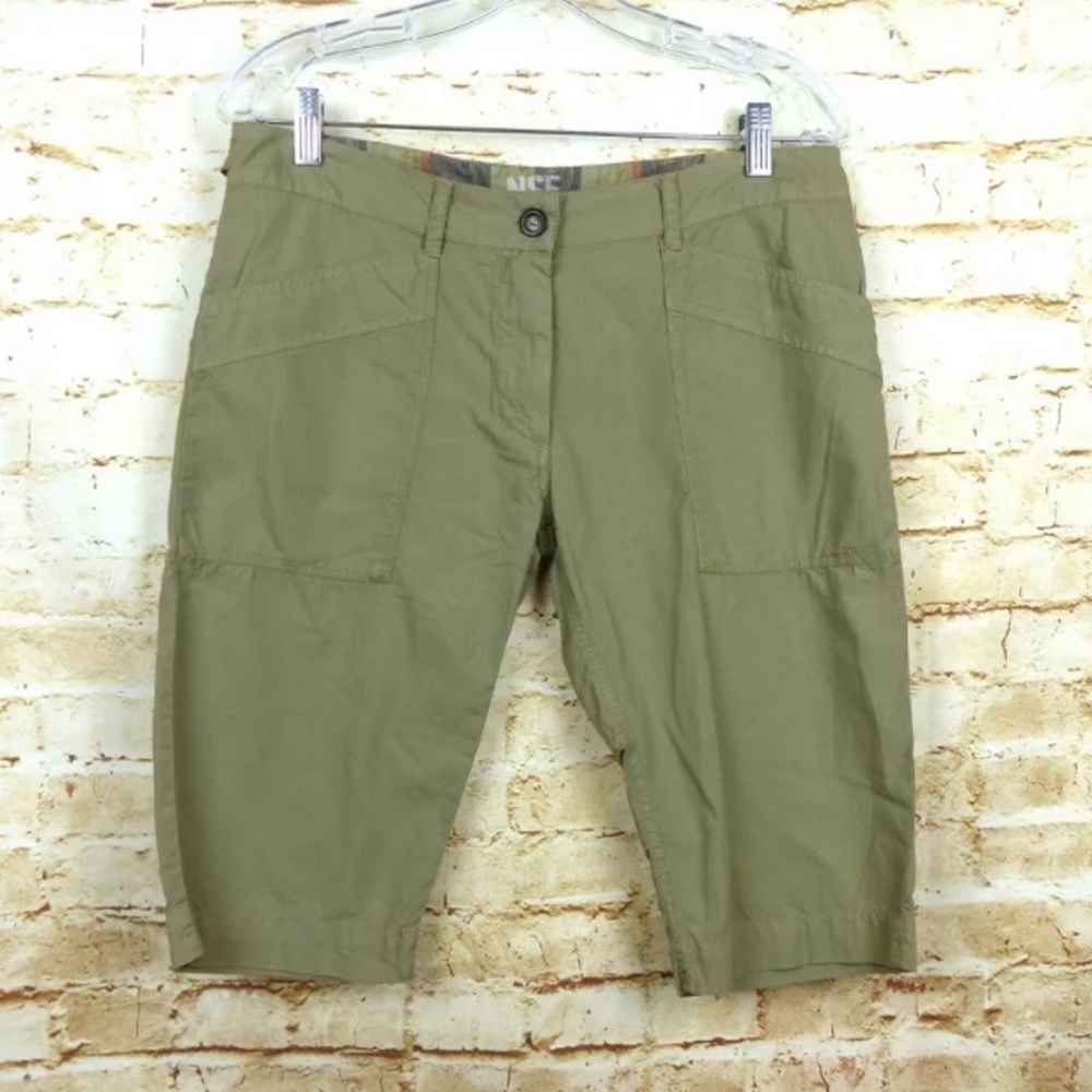 NSF Utility Patch Cotton Long Bermuda Shorts